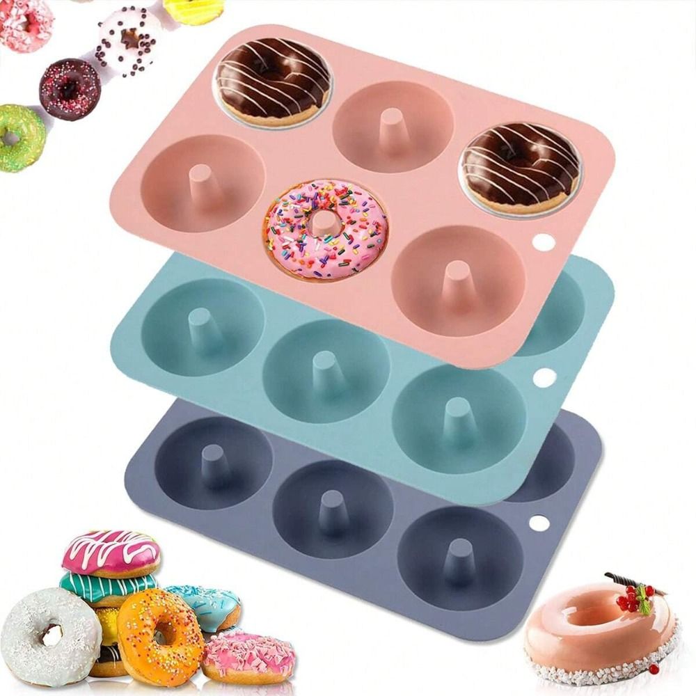Donut Mold Silicone - Nieuwe siliconen donutvorm, hittebestendig, voedselveilige siliconen