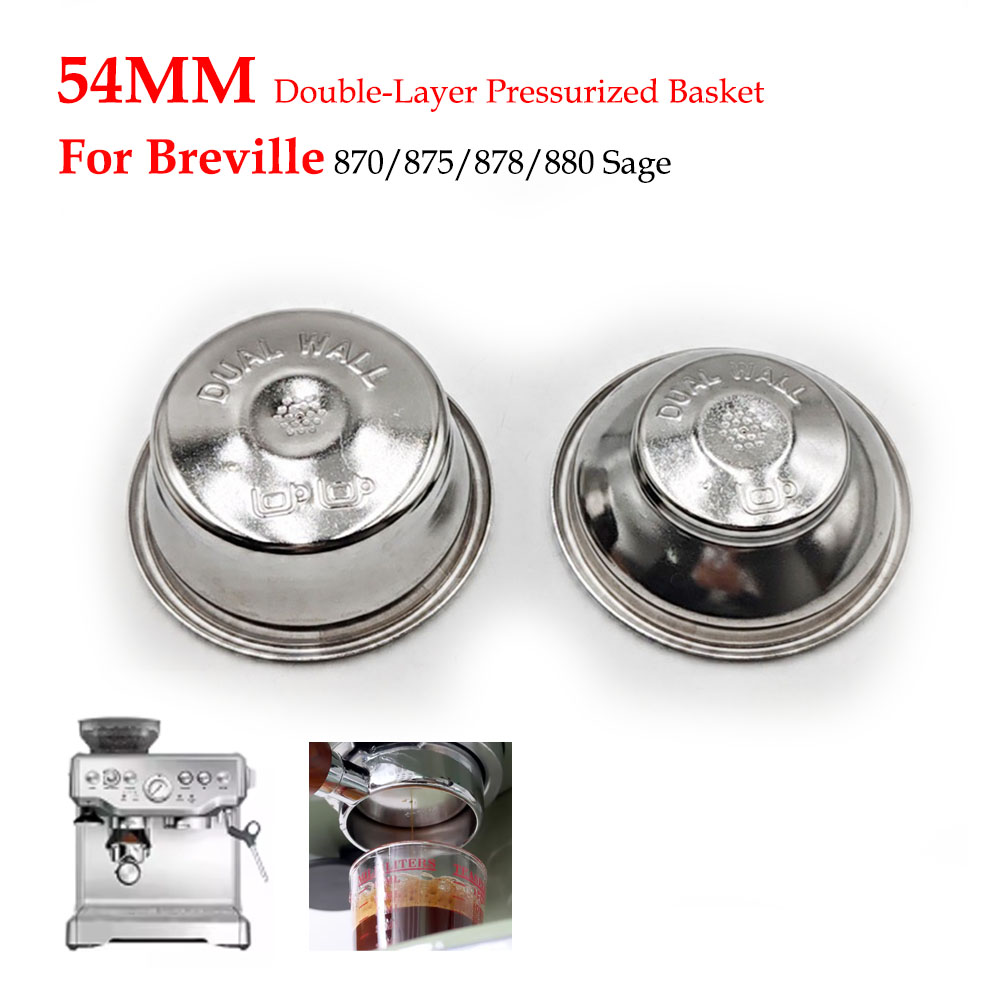 54 mm dubbellaagse filtermand  - Breville Espresso Bes870 recensie en prijs